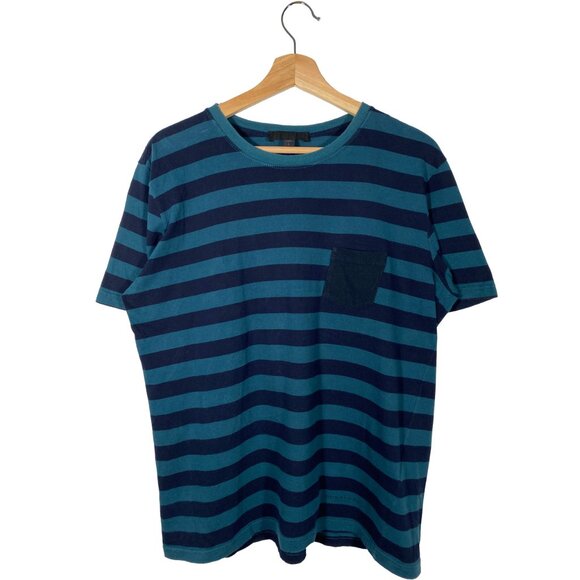 Burberry Prorsum Short Sleeve Striped Pocket Tee mens size IT large - Picture 1 of 8